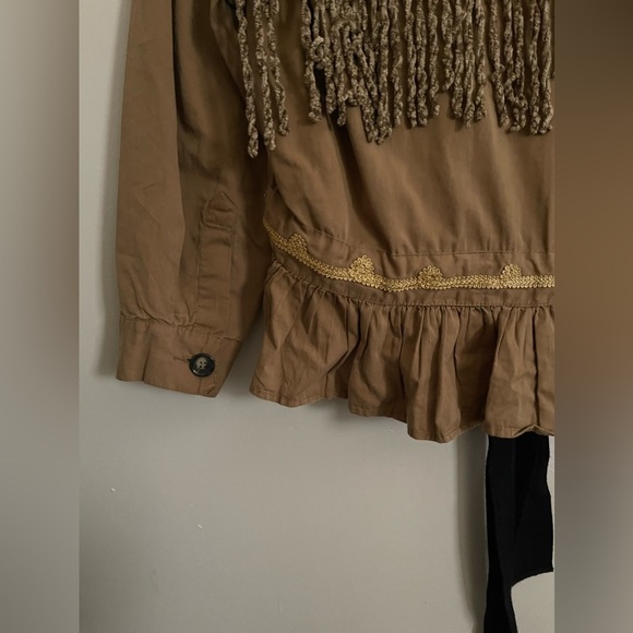 Zara Boho Tribal Beaded Fringe Shirt /Jacket - Picture 4 of 16